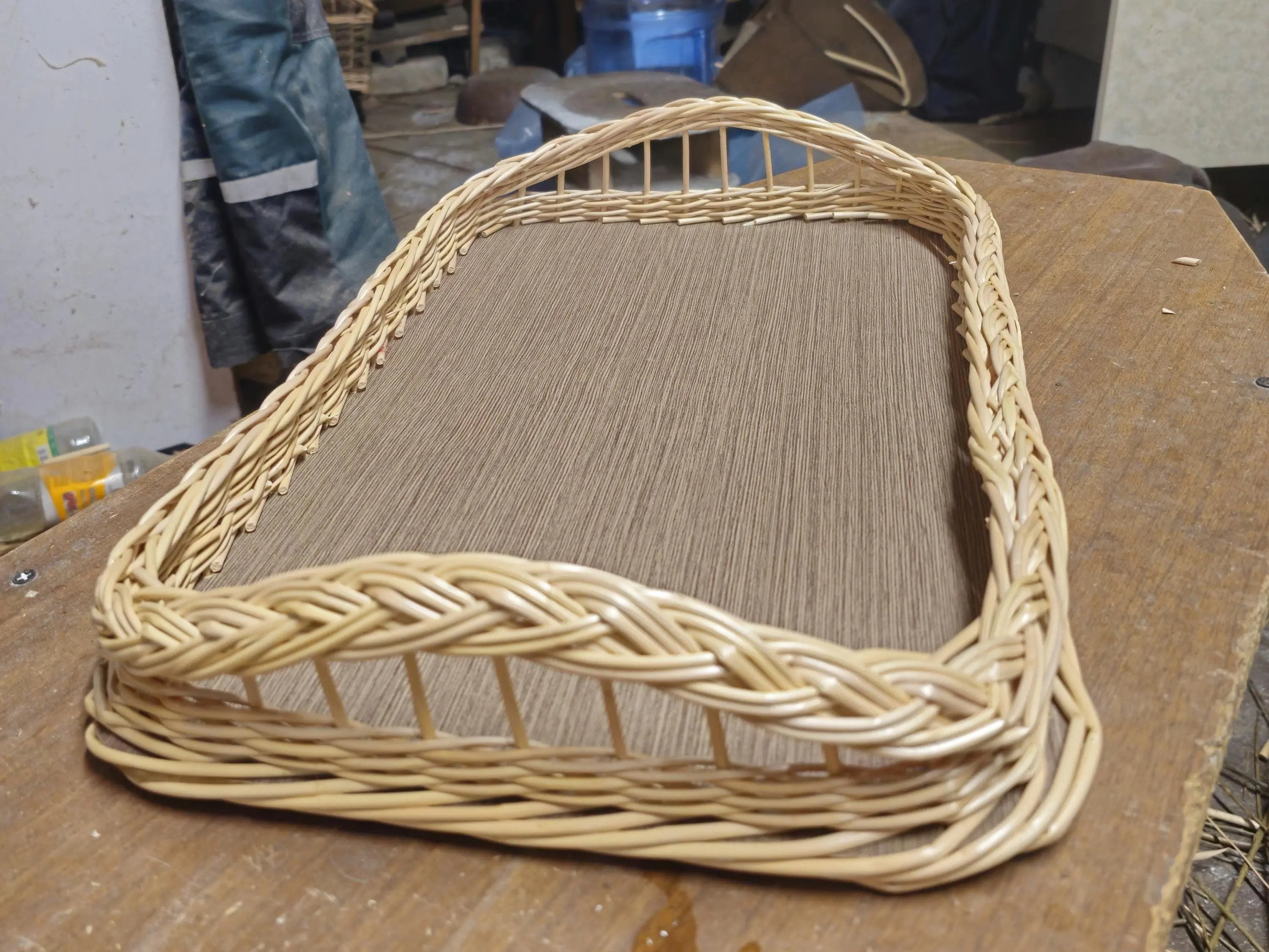 Large Natural Willow Wicker Serving Tray - NaturelyWoven