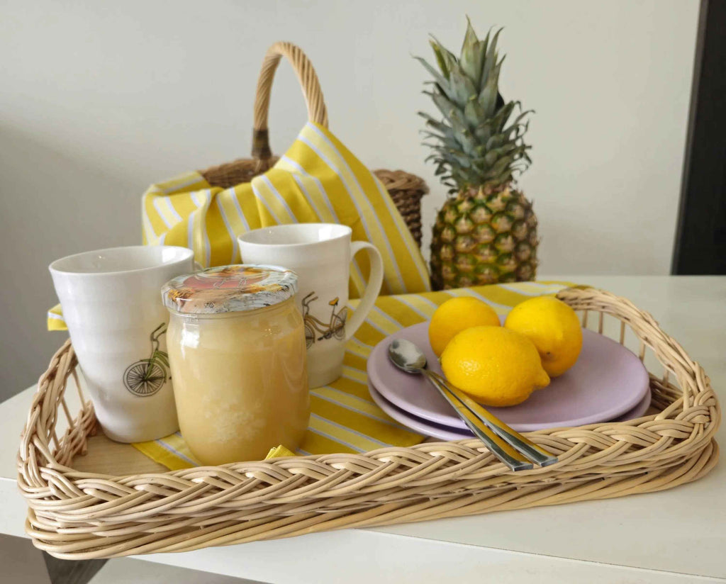 Wicker serving tray 013b - NaturelyWoven wicker - handmade