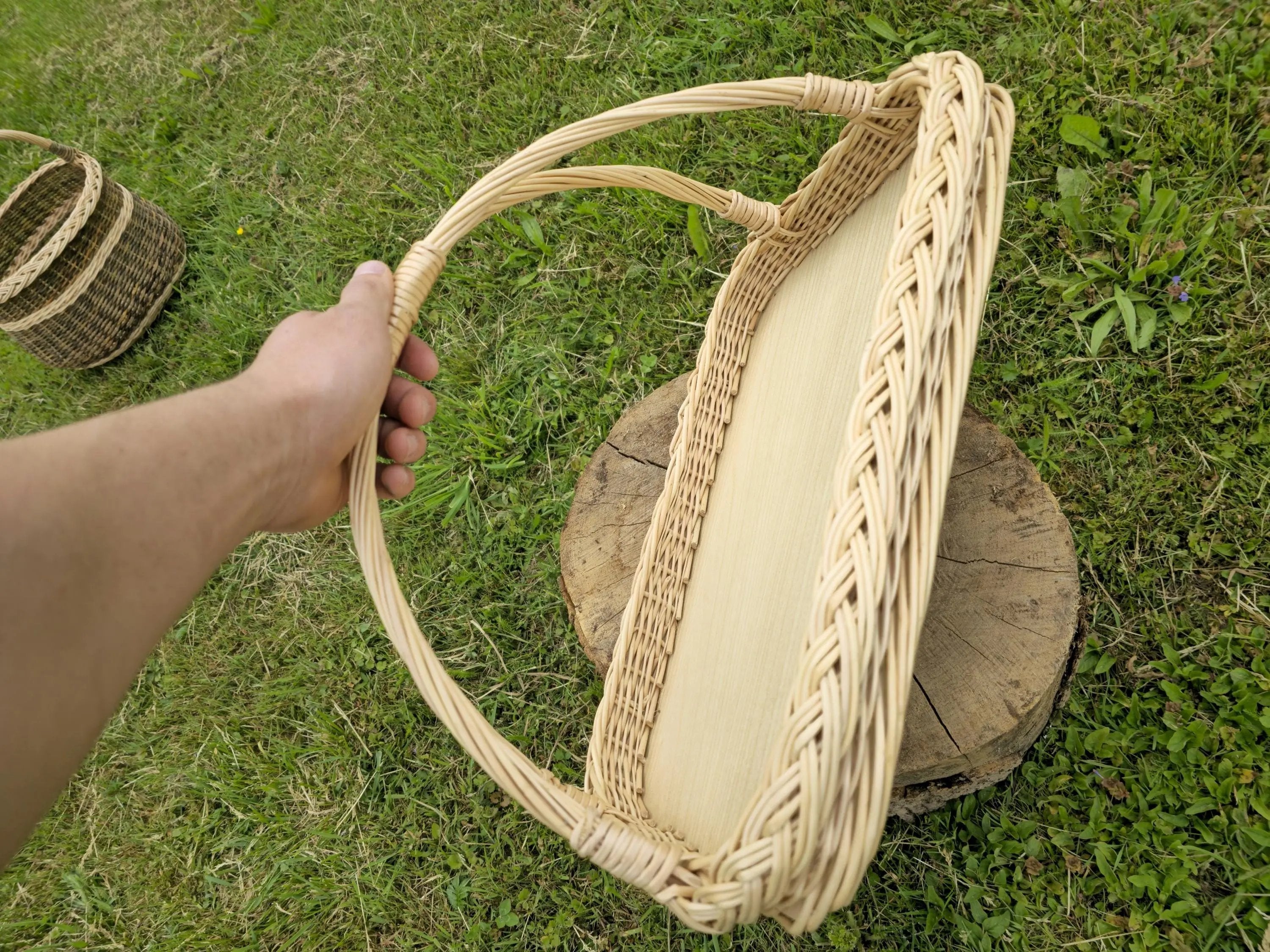 Natural Willow Wicker Serving Tray - NaturelyWoven