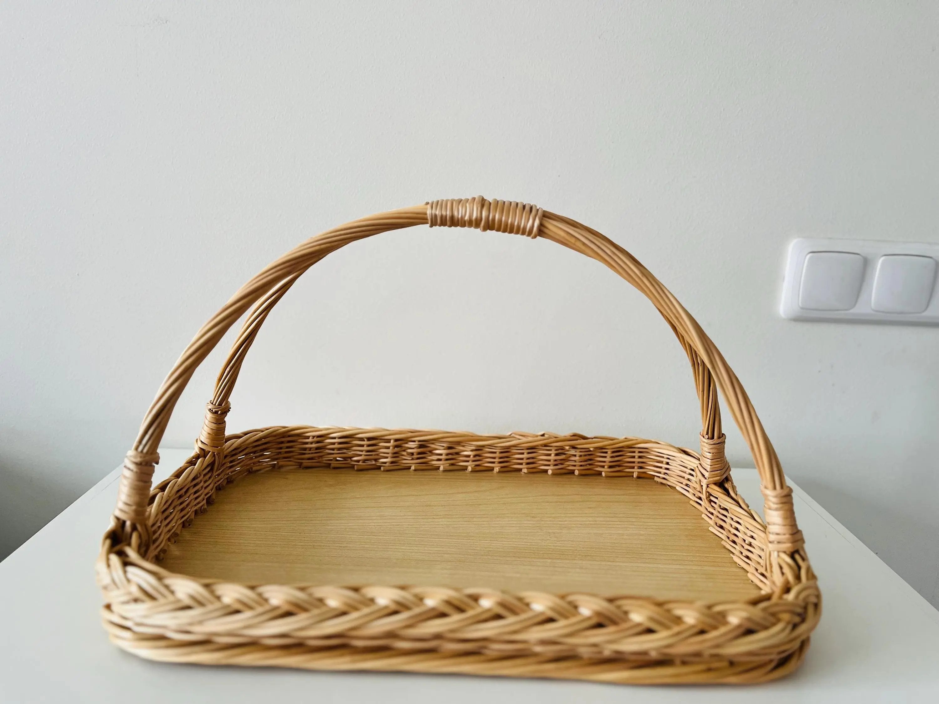 Natural Willow Wicker Serving Tray - NaturelyWoven