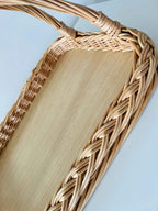 Wicker serving tray 002b - NaturelyWoven wicker - handmade