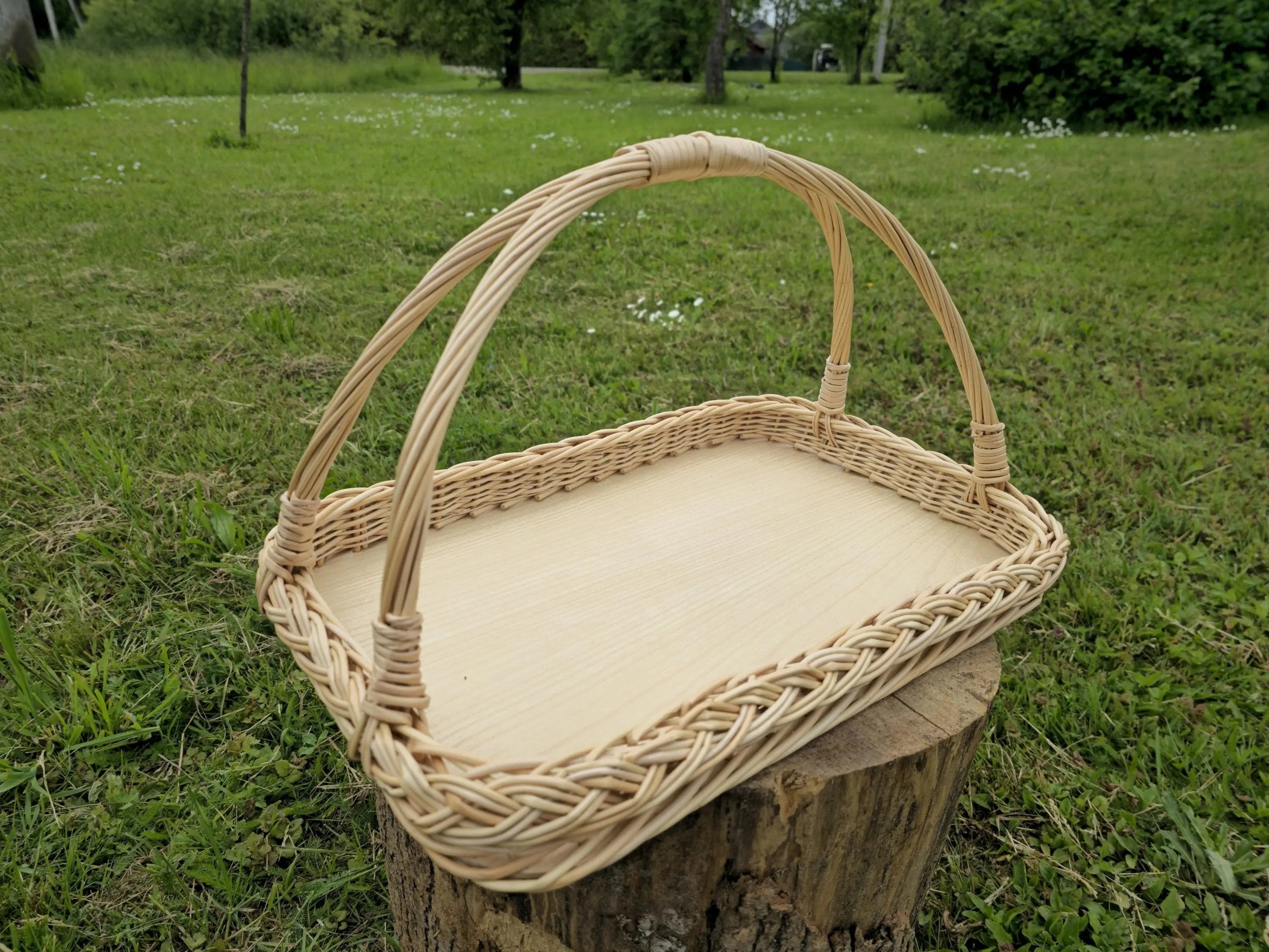 Natural Willow Wicker Serving Tray - NaturelyWoven