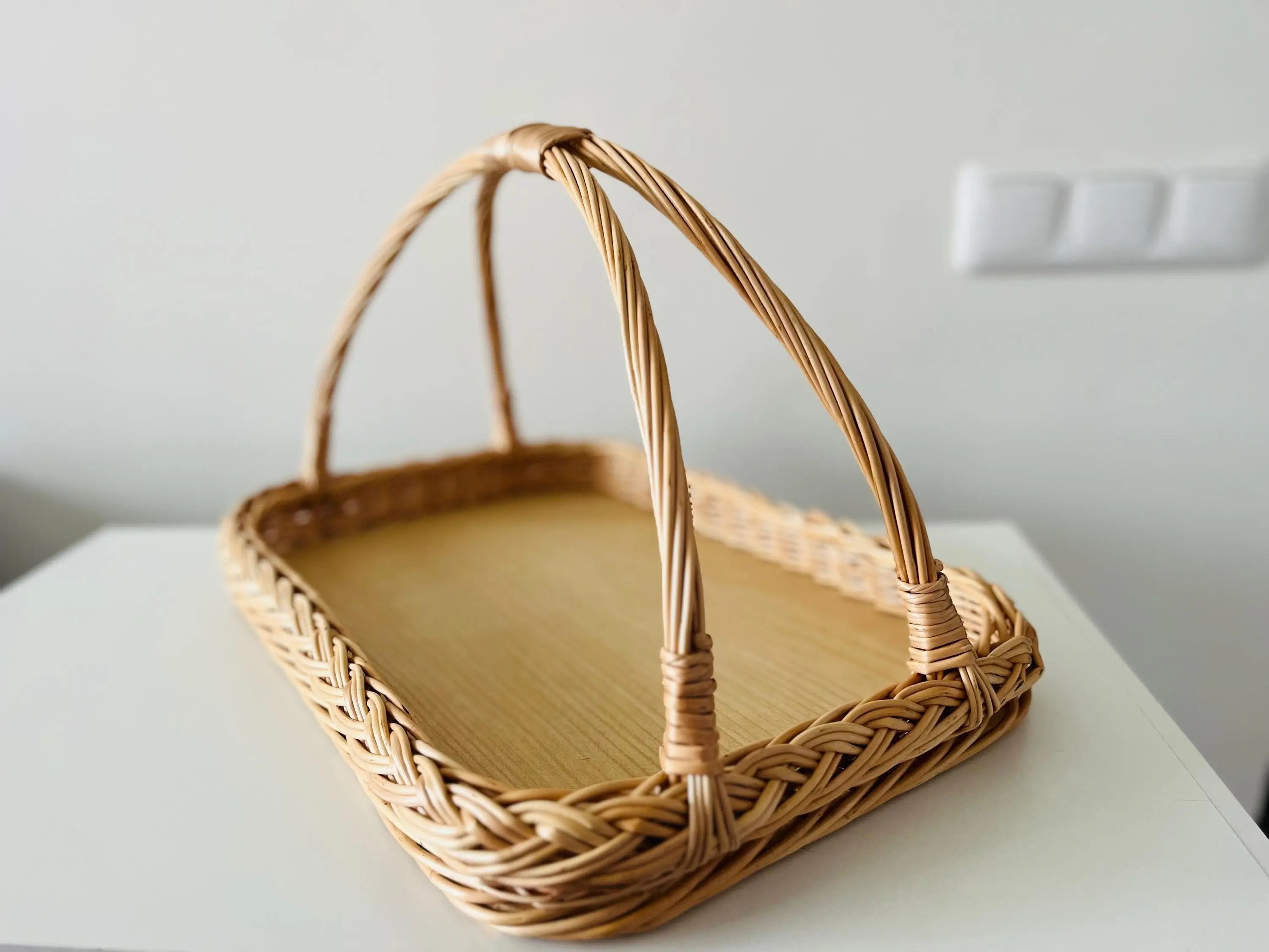 Natural Willow Wicker Serving Tray - NaturelyWoven