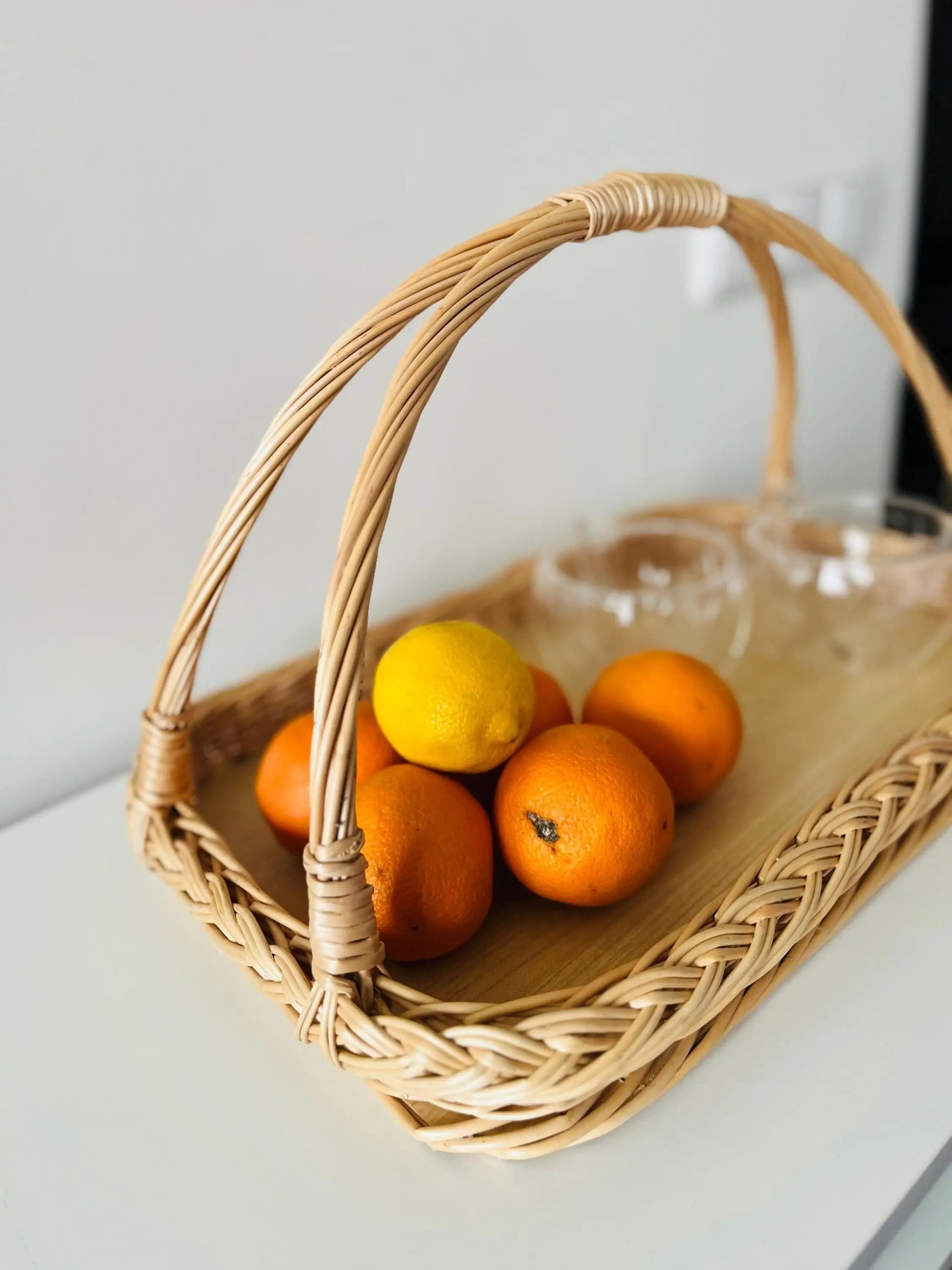Natural Willow Wicker Serving Tray - NaturelyWoven