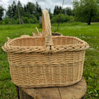 Willow basket 005b - NaturelyWoven wicker - handmade