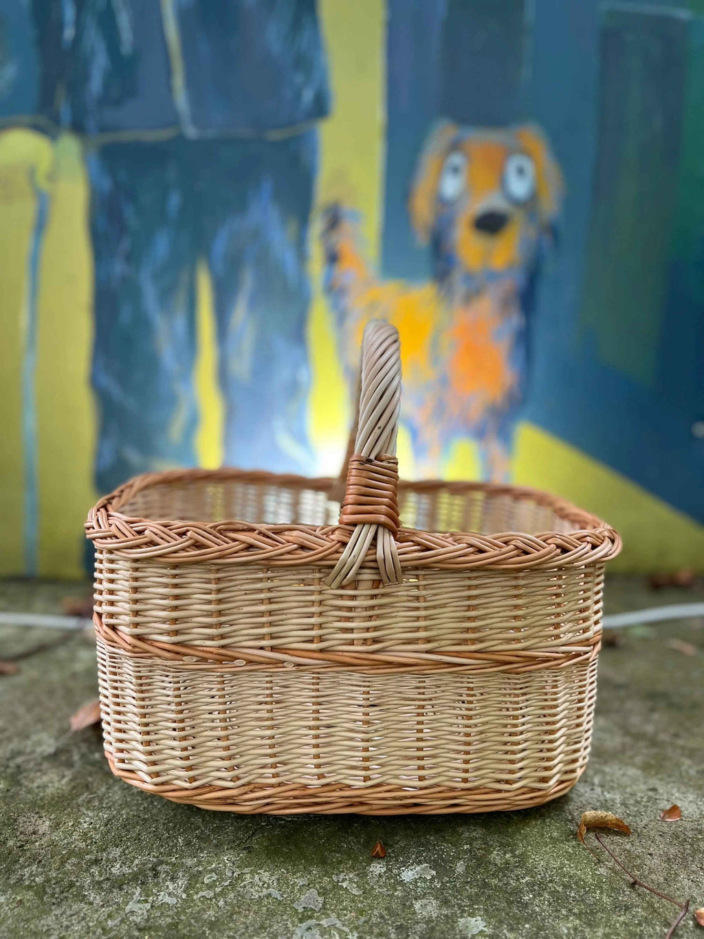 Willow basket 005b - NaturelyWoven wicker - handmade