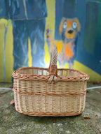 Willow basket 005b - NaturelyWoven wicker - handmade