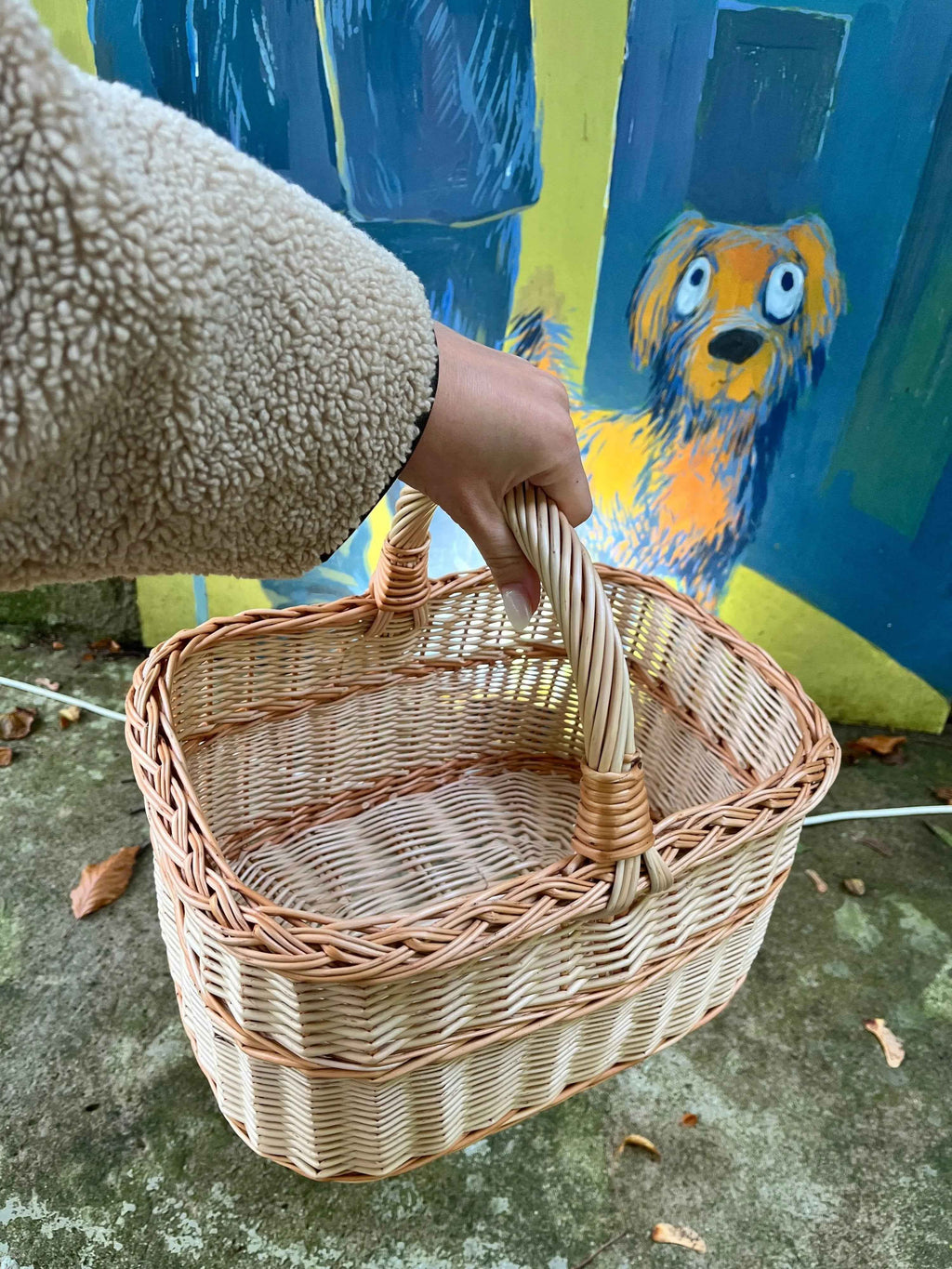 Willow basket 005b - NaturelyWoven wicker - handmade