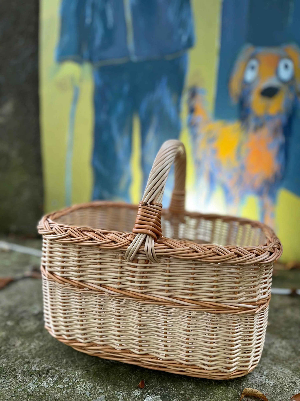 Willow basket 005b - NaturelyWoven wicker - handmade