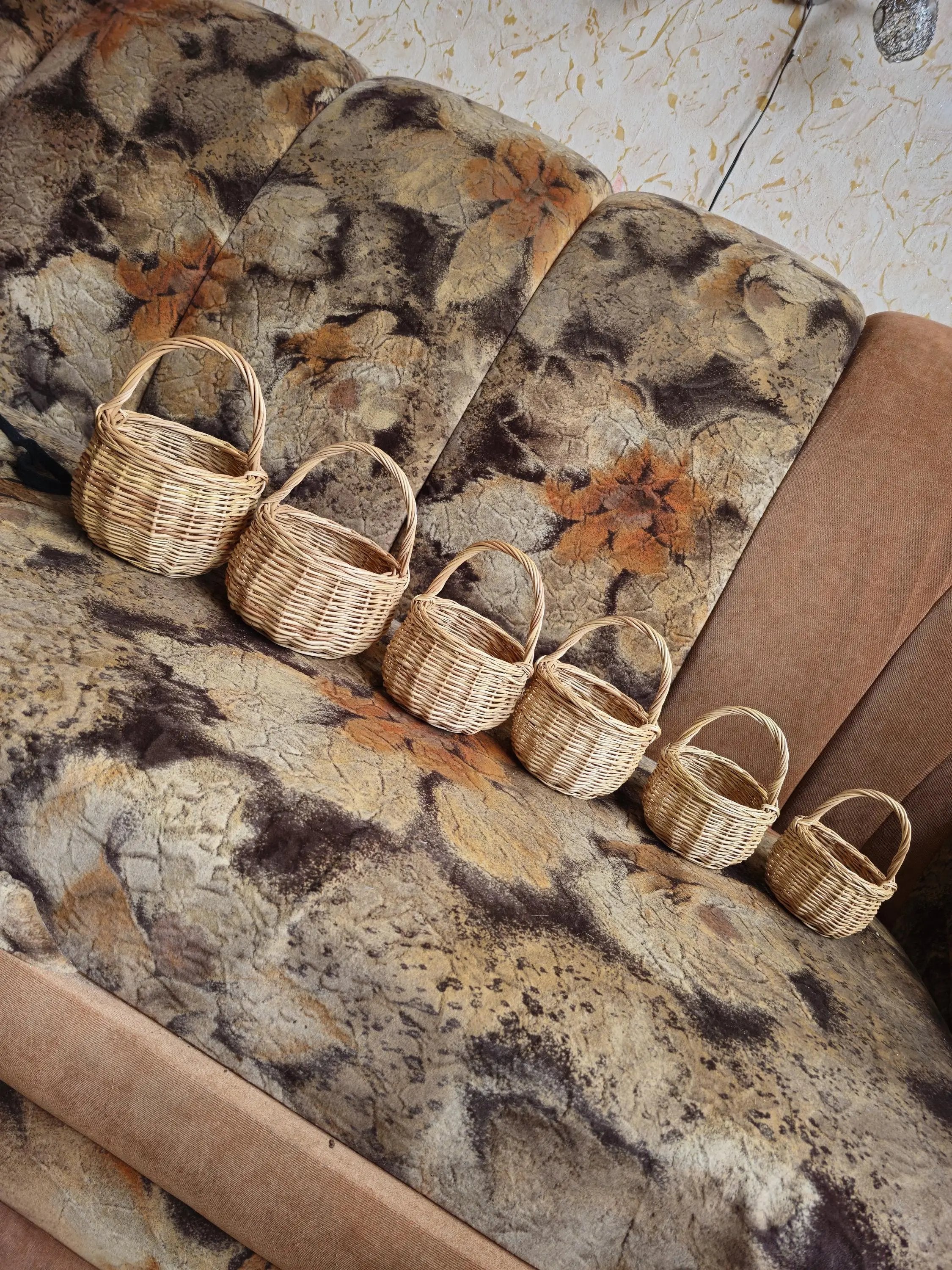 Handwoven Willow Basket - Small Woven Berry Picking Basket with Handle - NaturelyWoven