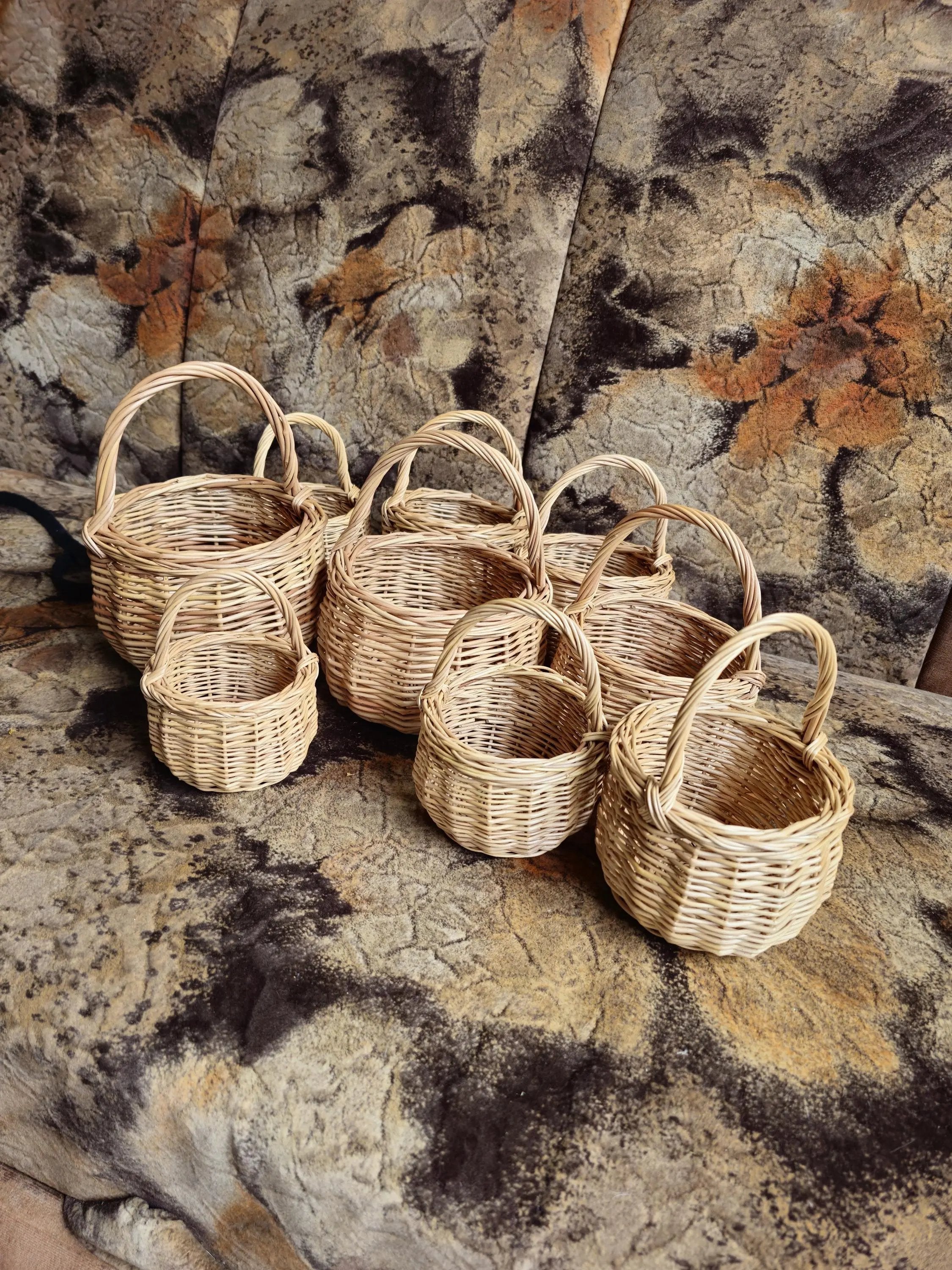 Handwoven Willow Basket - Small Woven Berry Picking Basket with Handle - NaturelyWoven