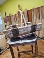 Large firewood basket 039r - NaturelyWoven wicker - handmade