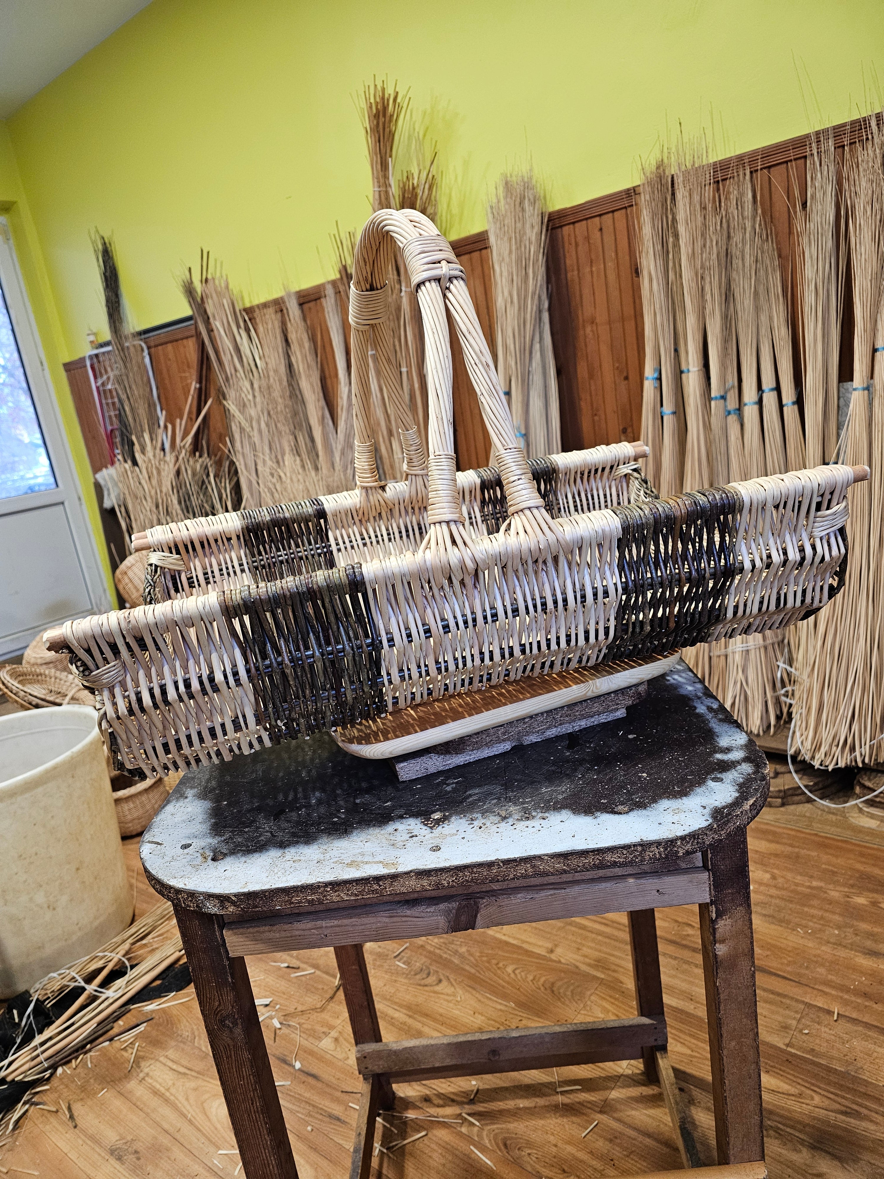 Large firewood basket 039r - NaturelyWoven