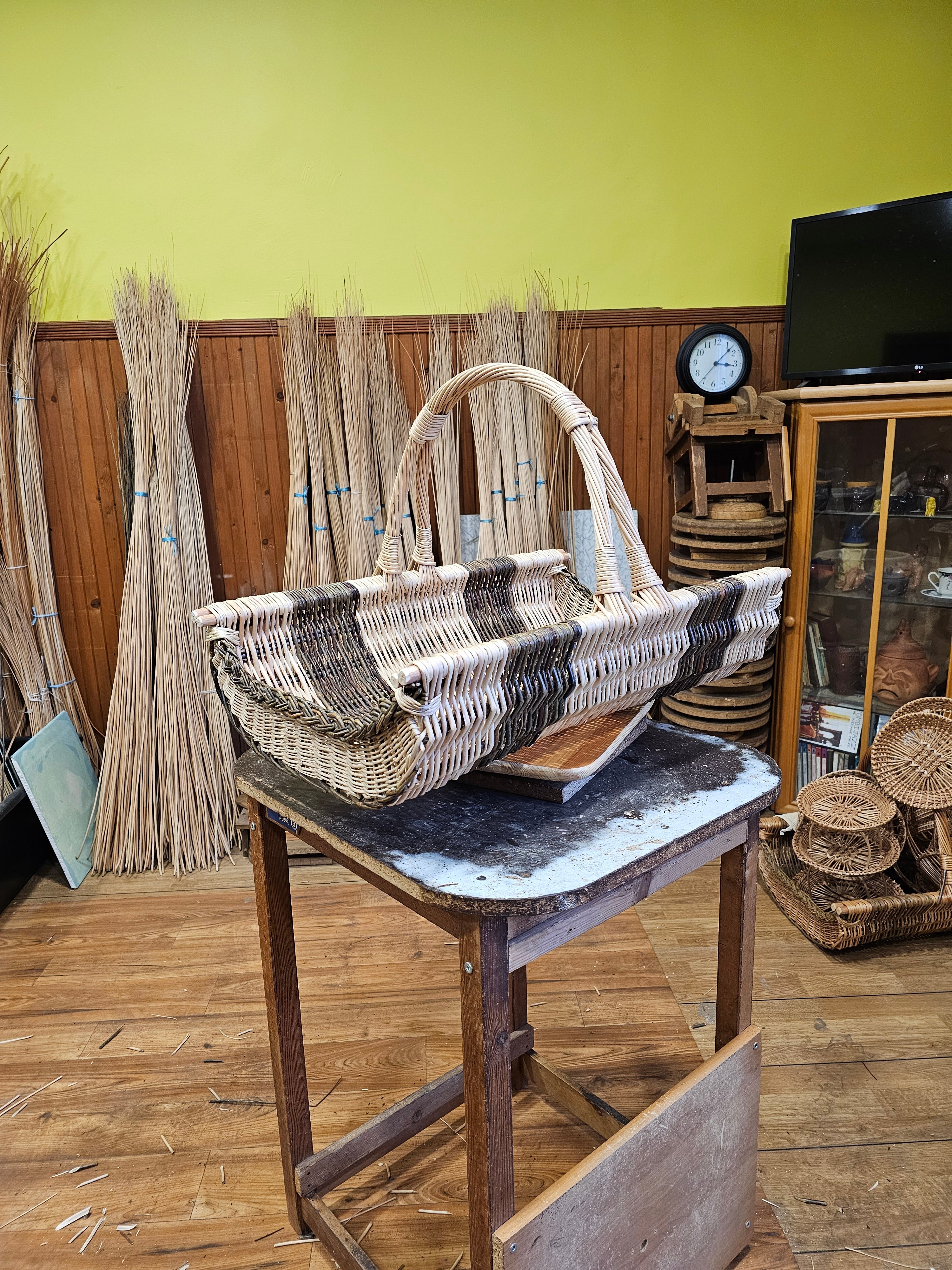 Large firewood basket 039r - NaturelyWoven