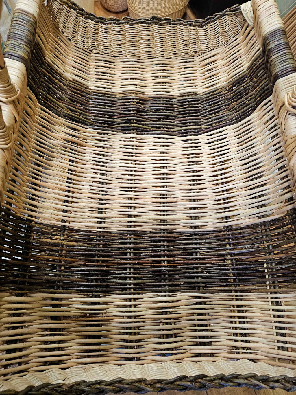Large firewood basket 039r - NaturelyWoven wicker - handmade