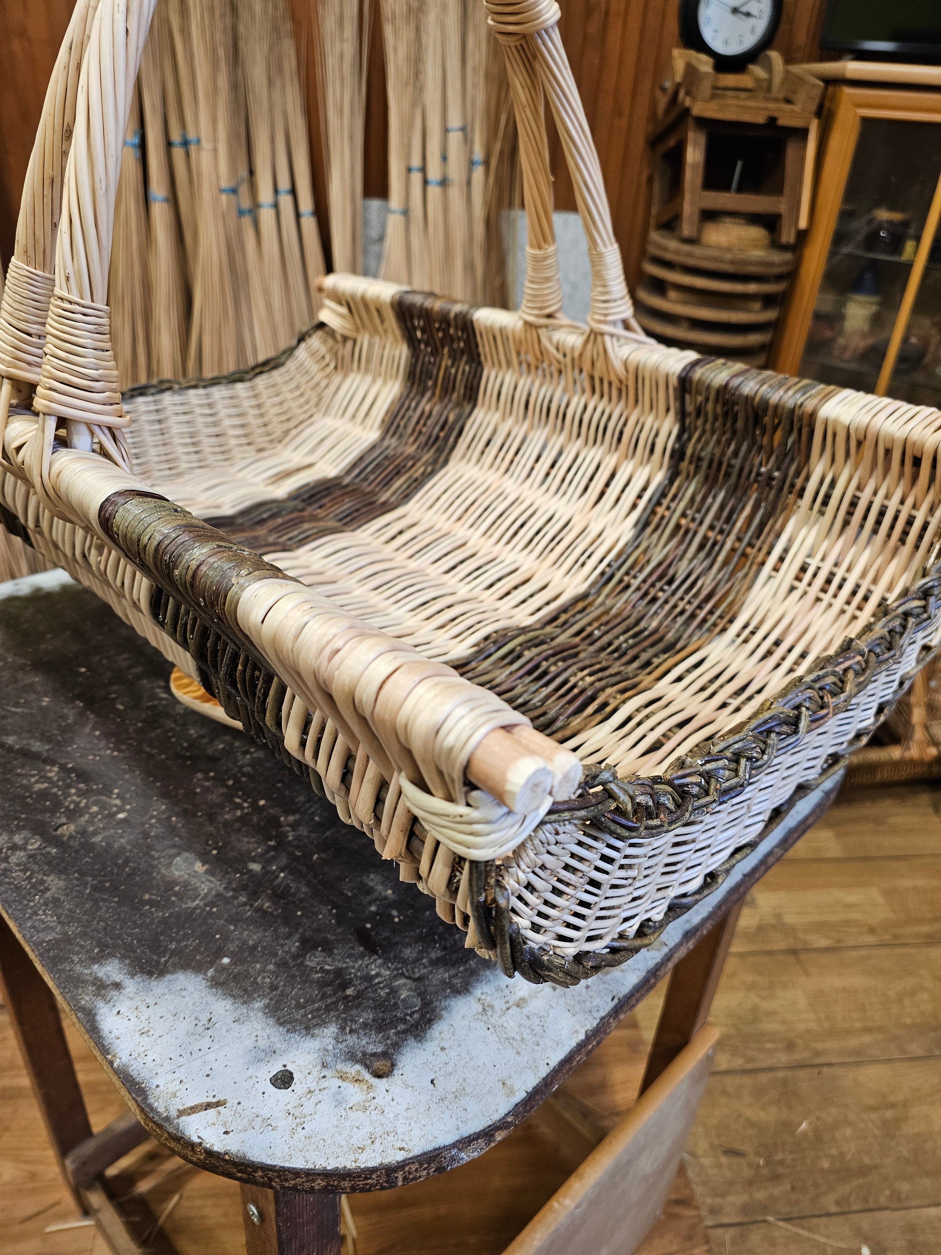 Large firewood basket 039r - NaturelyWoven