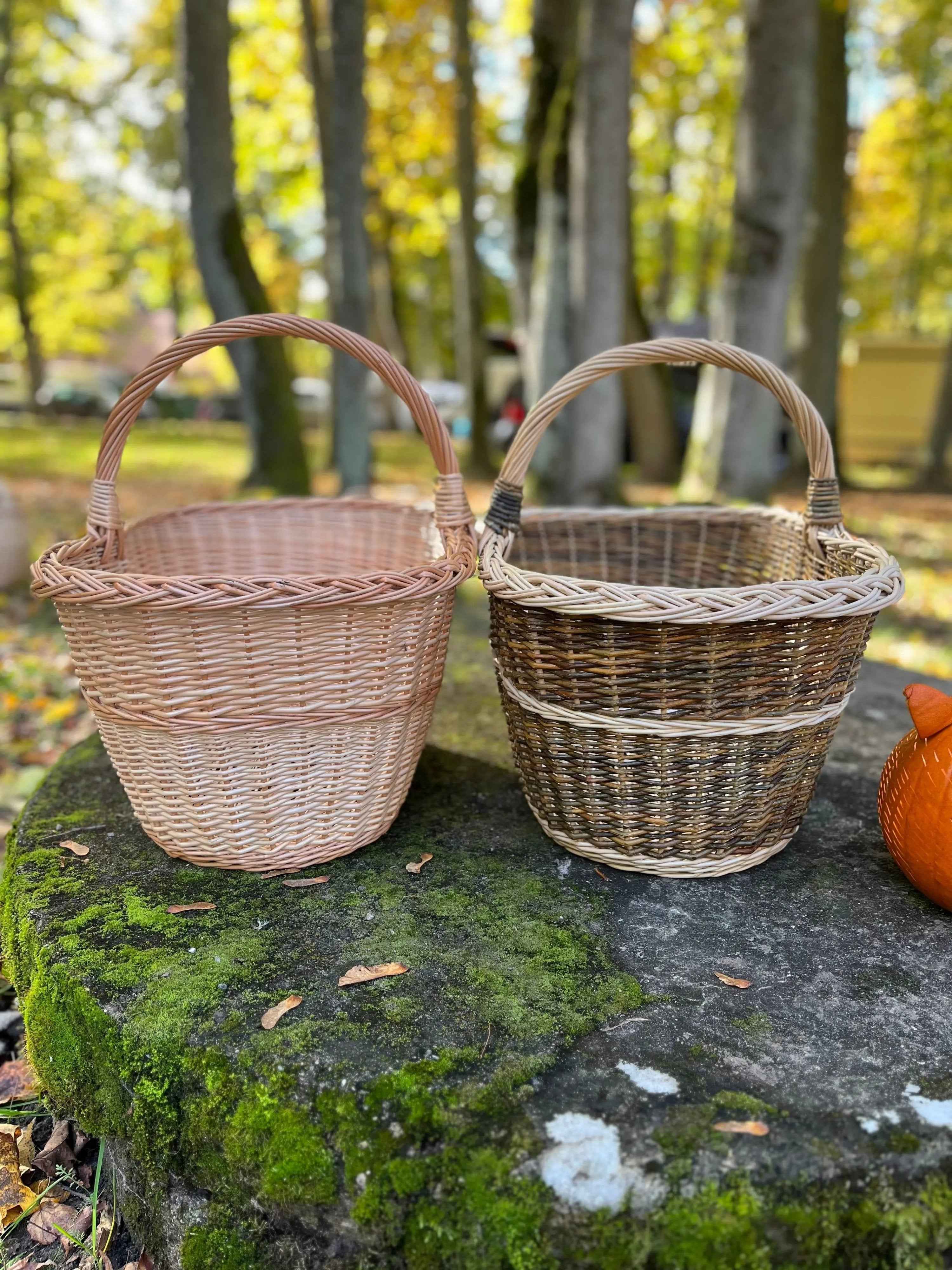 Didelė pikniko pintinė su rankena — daiktų pintinė, 5 nuotrauka