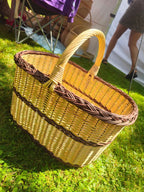Didelė pikniko pintinė su rankena — daiktų pintinė, 6 nuotrauka