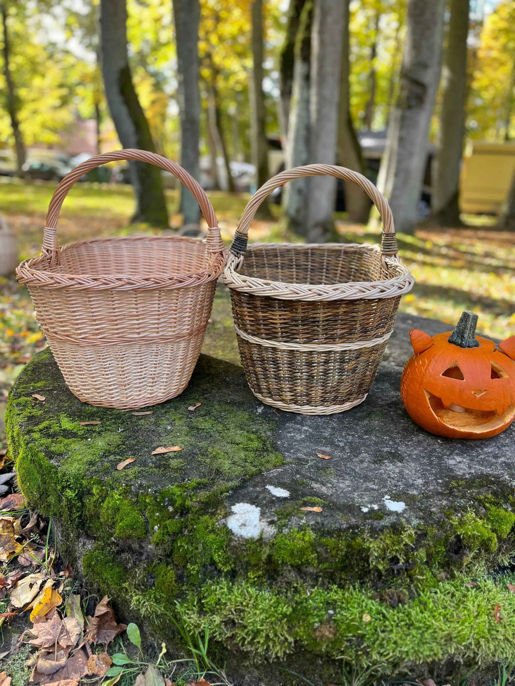 Didelė pikniko pintinė su rankena — daiktų pintinė, 8 nuotrauka