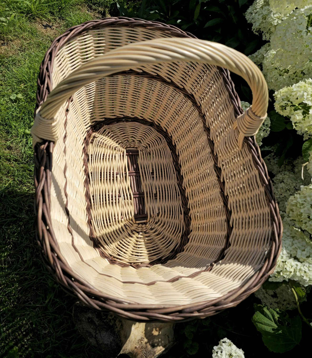 Didelė pikniko pintinė su rankena — daiktų pintinė, 9 nuotrauka