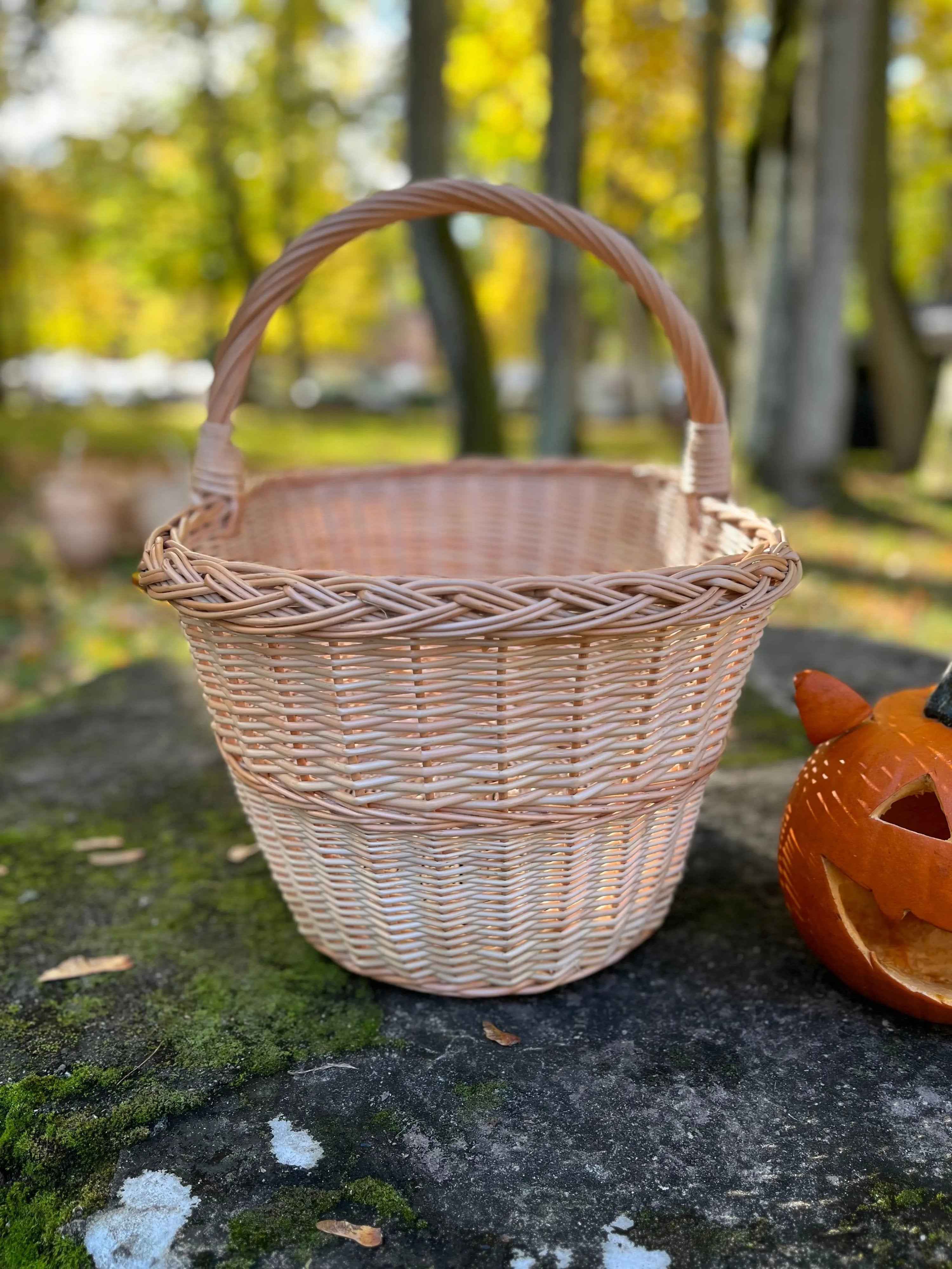 Didelė pikniko pintinė su rankena — daiktų pintinė, 18 nuotrauka