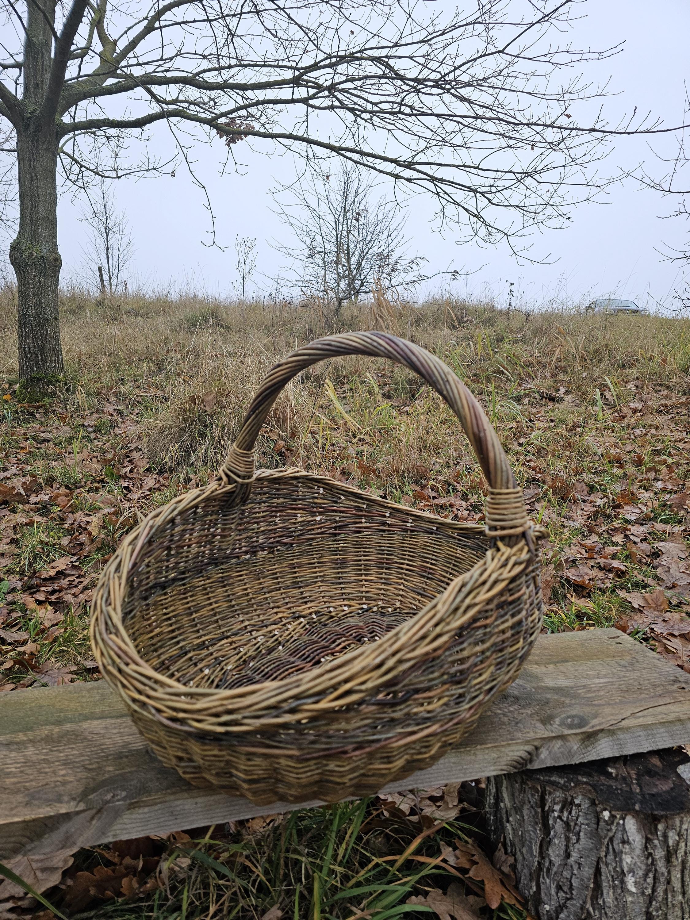 Didelė pintinė iš nežievintos vytelės — vytelių pintinė, 18 nuotrauka