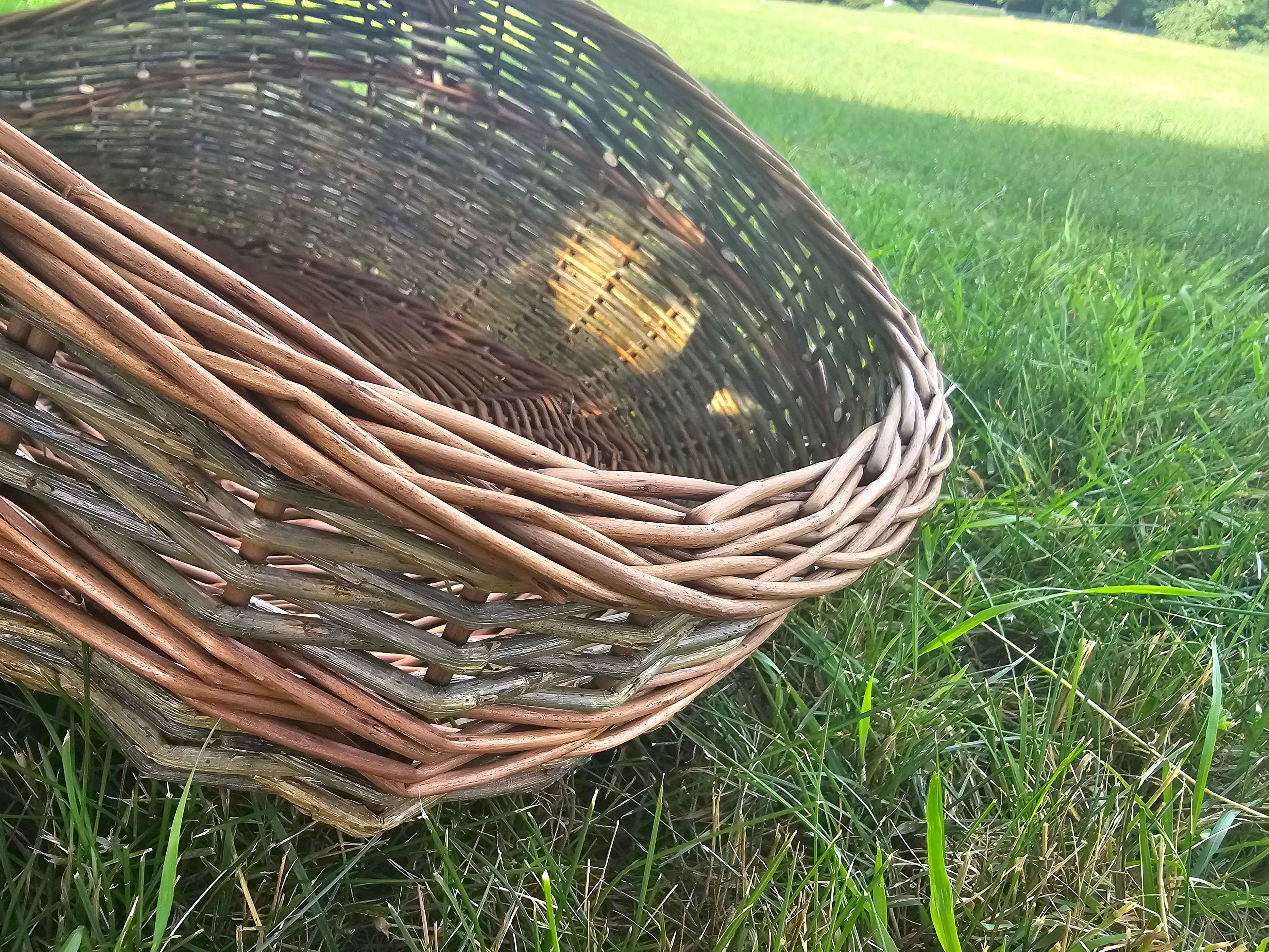 Didelė sodo pintinė iš nežievintos vytelės — vytelių pintinė, 5 nuotrauka