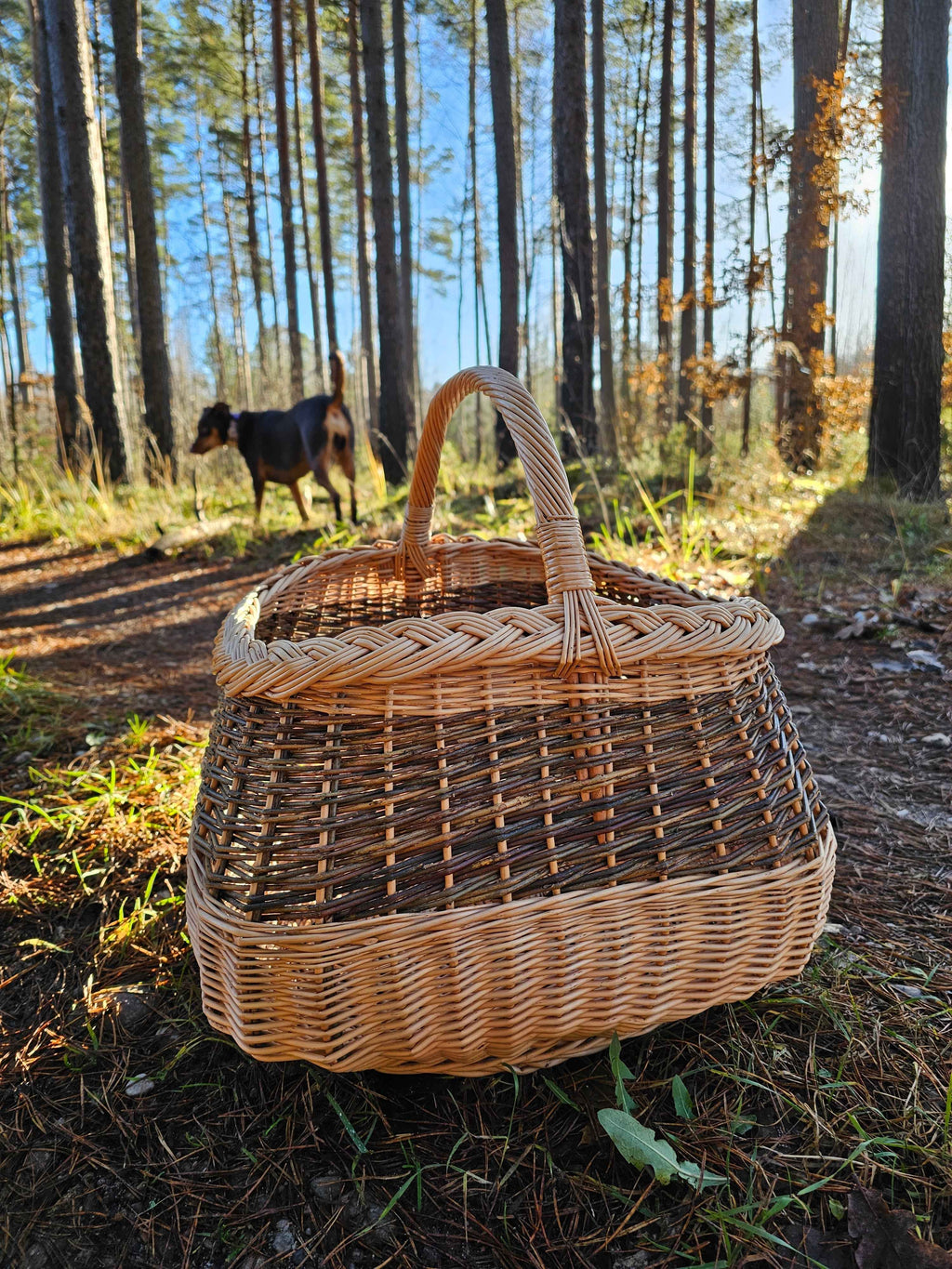 Wicker basket 017r - NaturelyWoven wicker - handmade