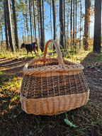 Wicker basket 017r - NaturelyWoven wicker - handmade