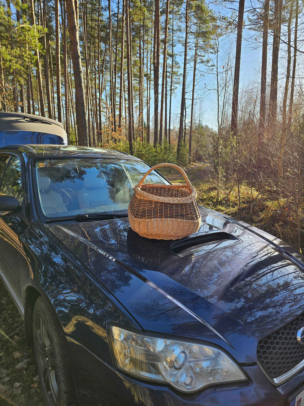 Wicker basket 017r - NaturelyWoven wicker - handmade