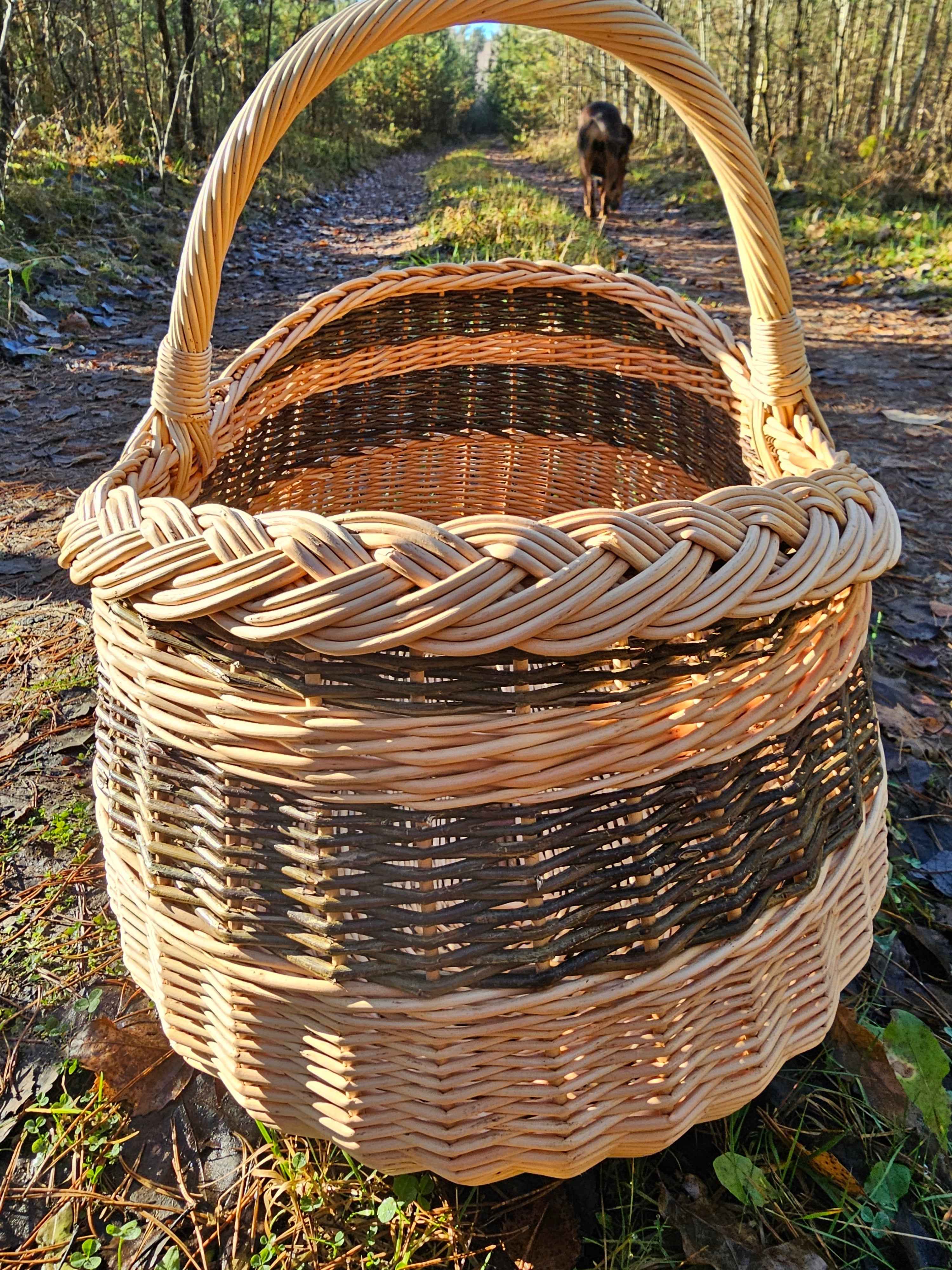 Wicker basket 030r - NaturelyWoven wicker - handmade