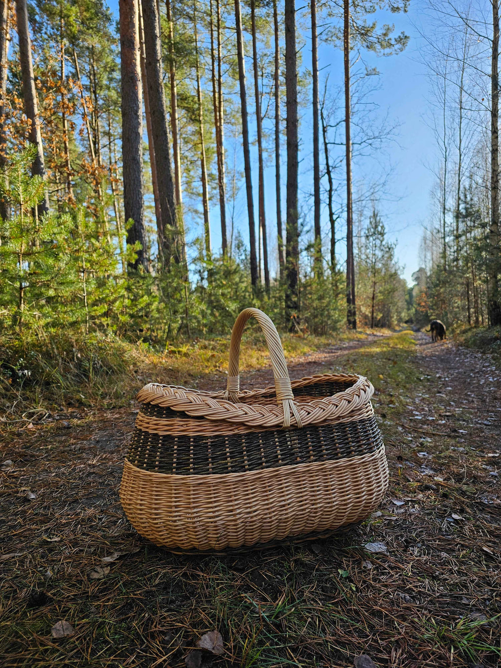 Wicker basket 030r - NaturelyWoven wicker - handmade
