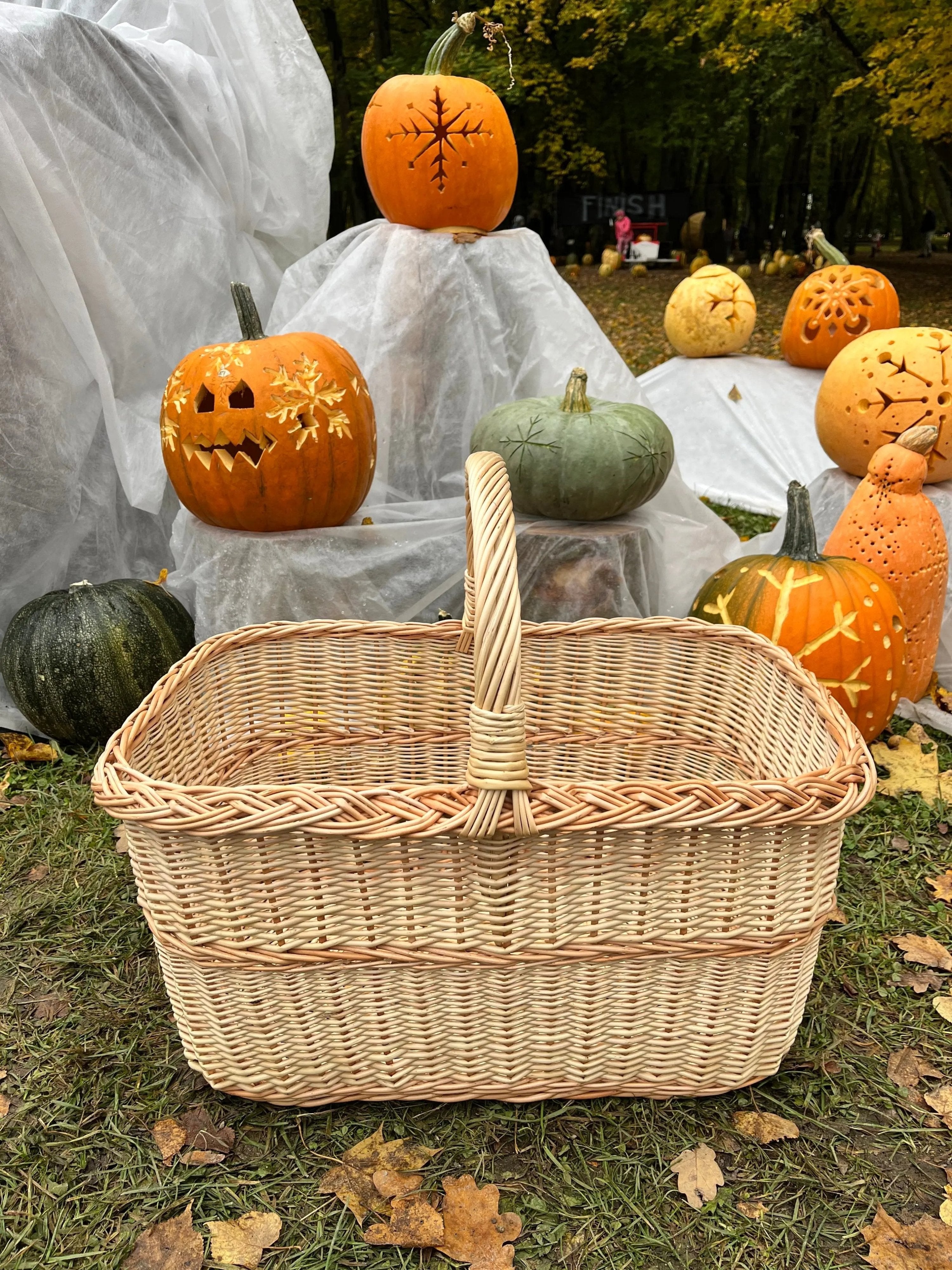 Large Wicker Basket – Handwoven Rectangular Storage Basket with Handle - NaturelyWoven