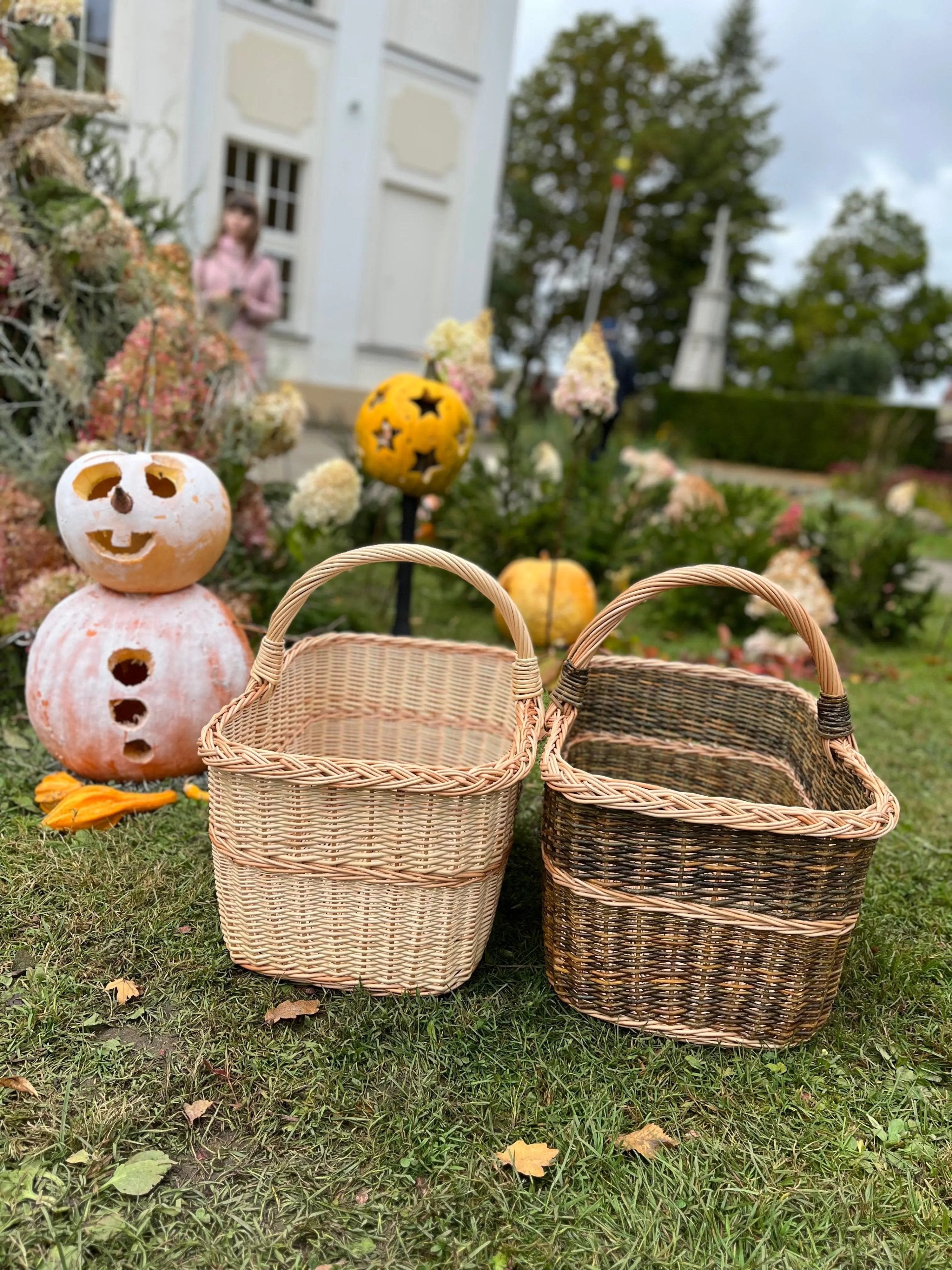 Large Wicker Basket – Handwoven Rectangular Storage Basket with Handle - NaturelyWoven