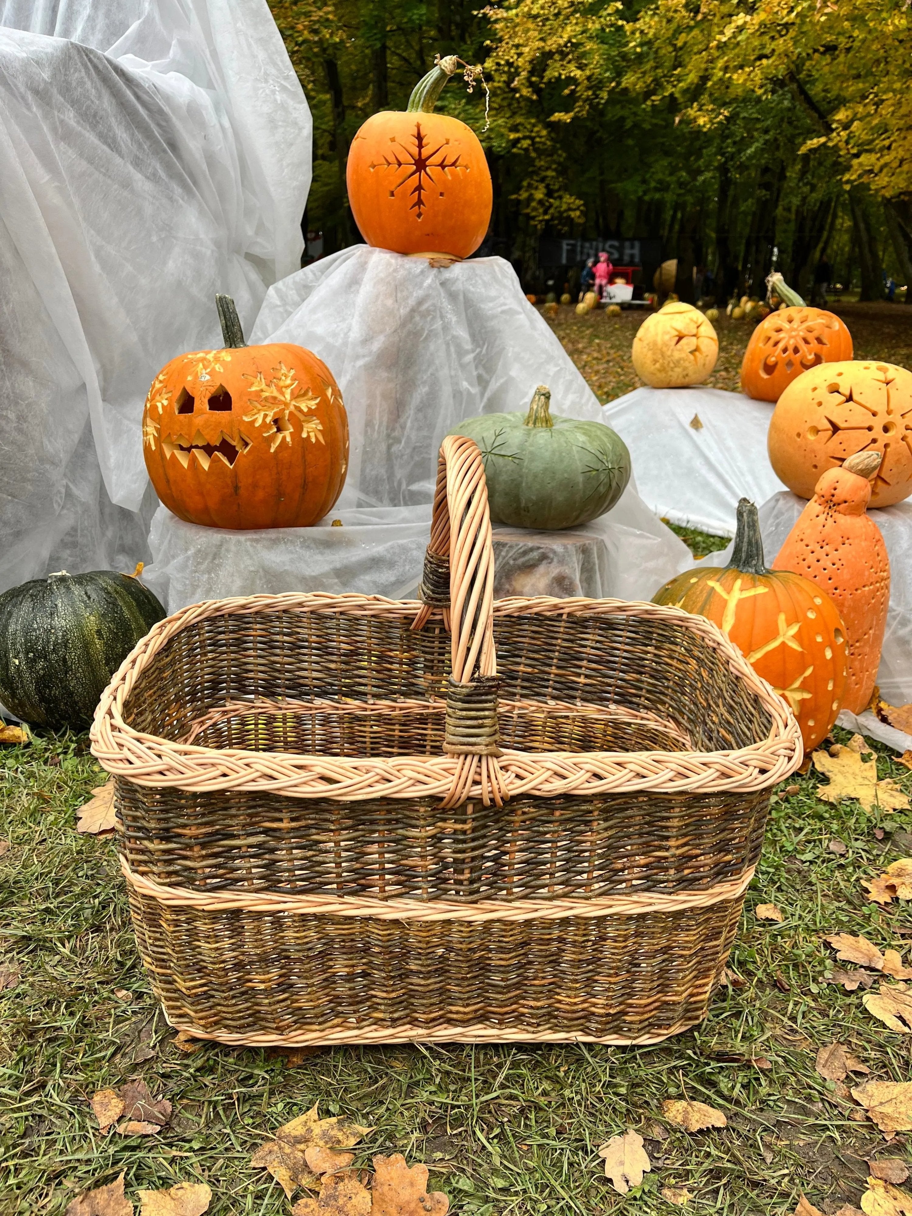 Large Wicker Basket – Handwoven Rectangular Storage Basket with Handle - NaturelyWoven