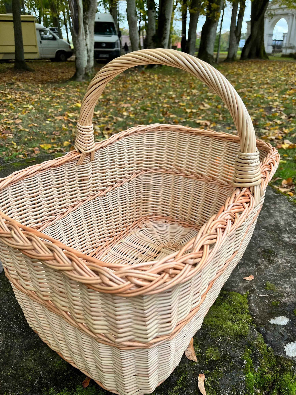 Large willow basket 052b - NaturelyWoven wicker - handmade