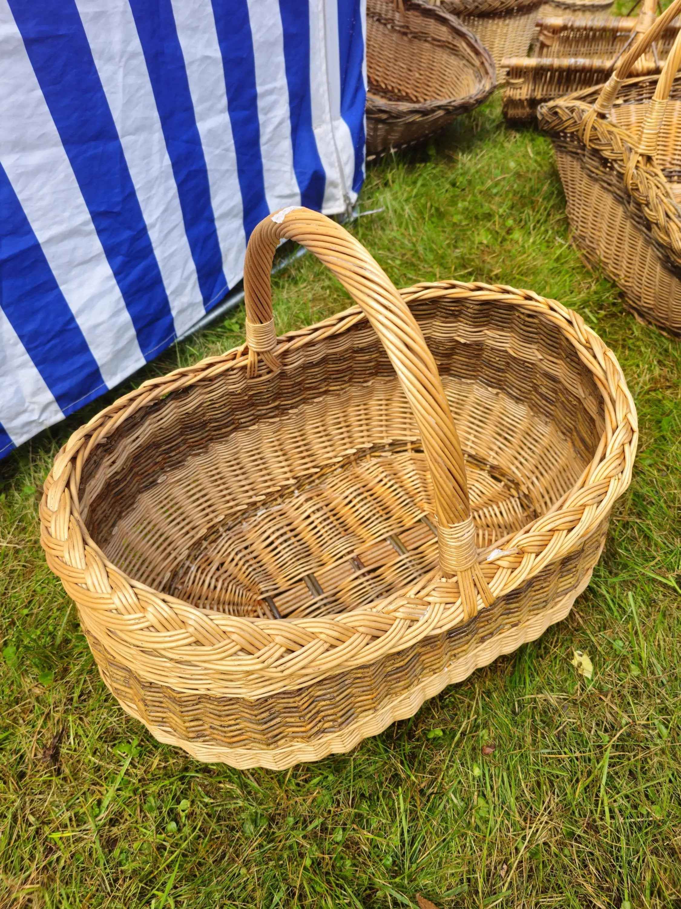 Wicker basket 030r - NaturelyWoven wicker - handmade