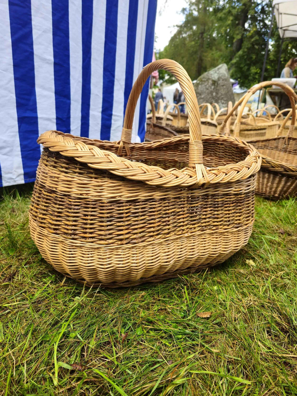 Wicker basket 030r - NaturelyWoven wicker - handmade
