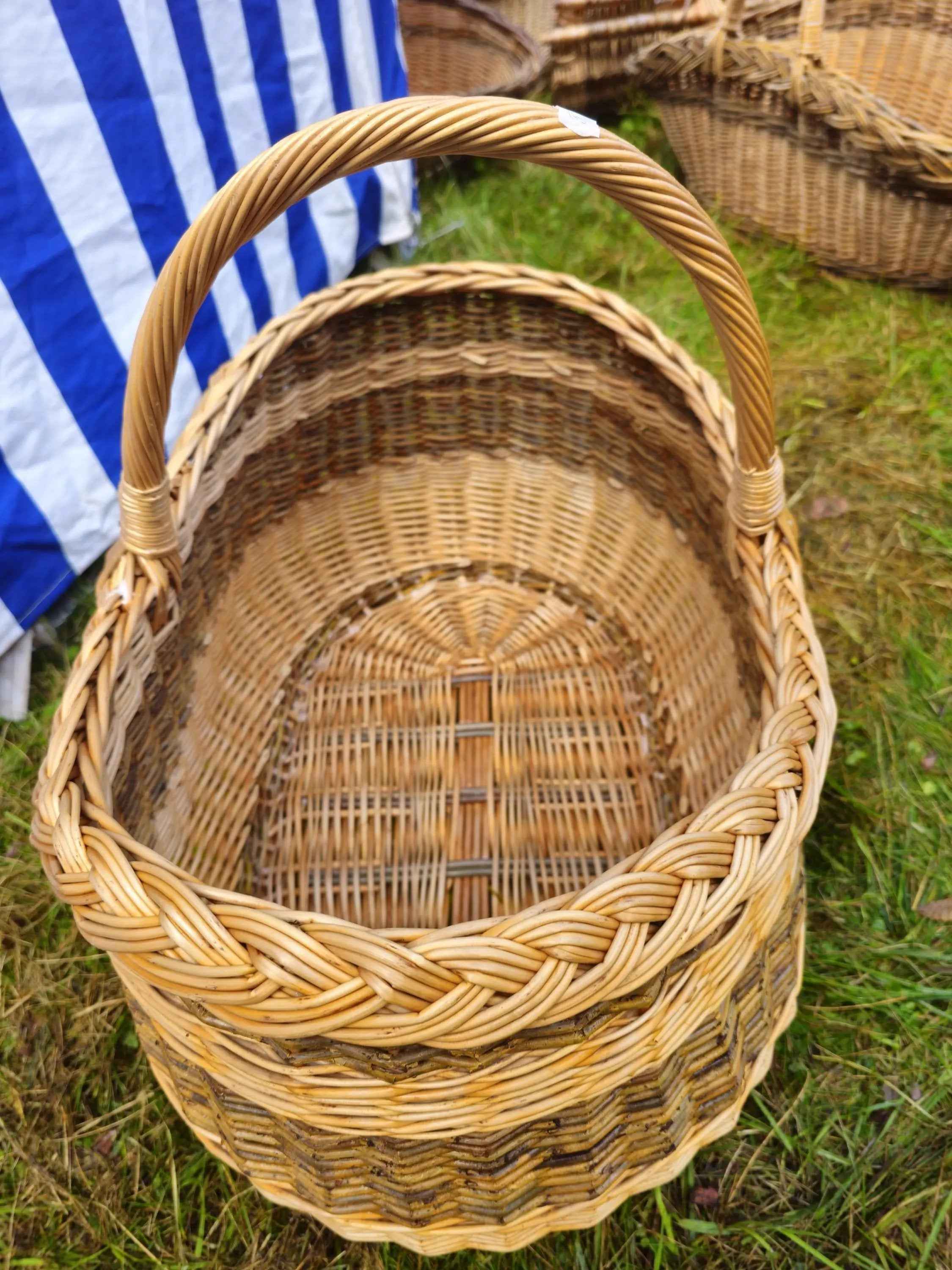 Wicker basket 030r - NaturelyWoven wicker - handmade