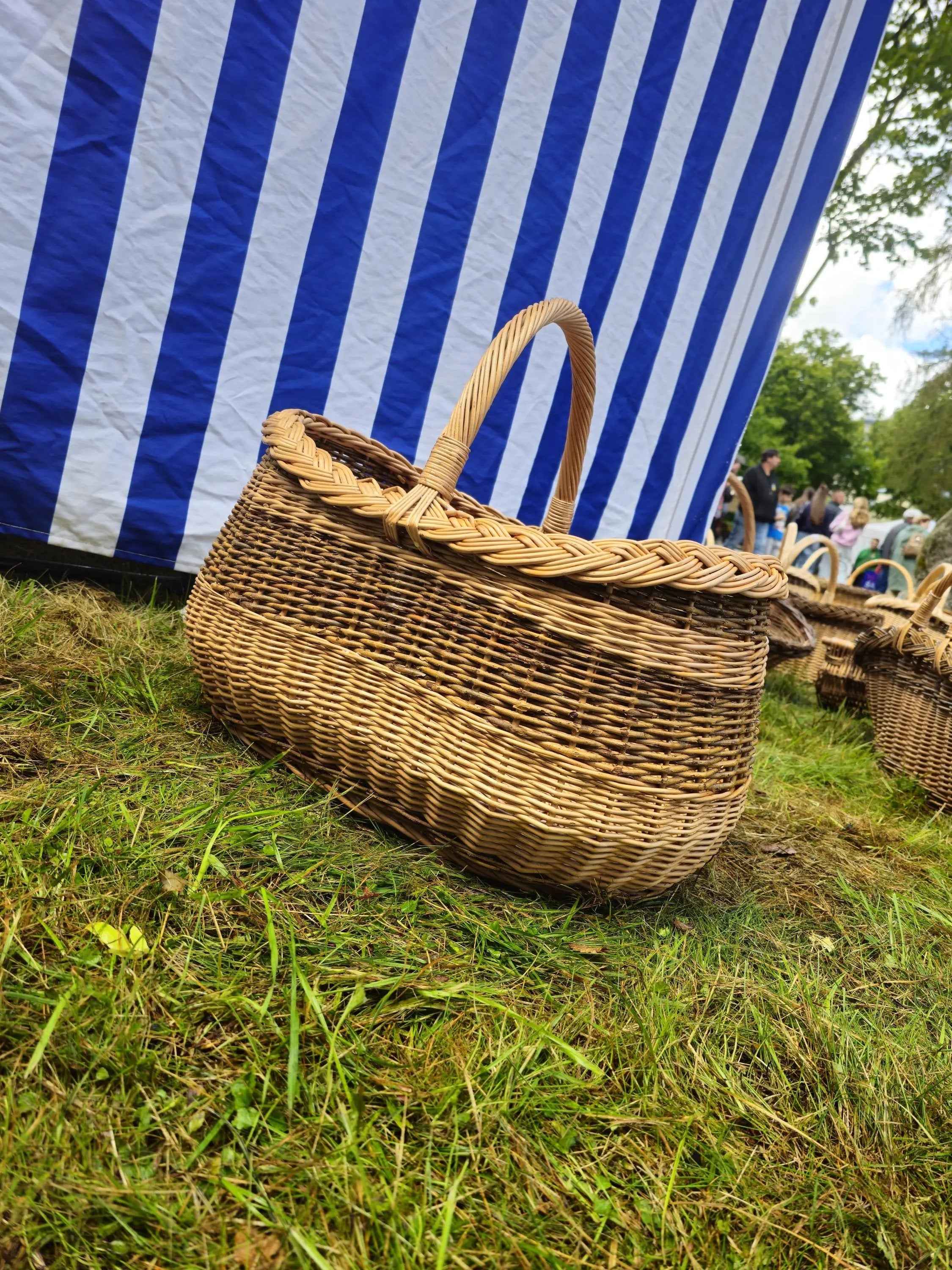 Wicker basket 030r - NaturelyWoven wicker - handmade