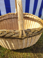 Wicker basket 013r - NaturelyWoven wicker - handmade