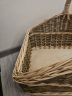 Didelė malkų pintinė su rankena — malkų pintinė, 4 nuotrauka