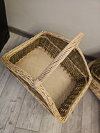 Didelė malkų pintinė su rankena — malkų pintinė, 5 nuotrauka