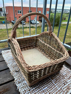 Didelė malkų pintinė su rankena — malkų pintinė, 8 nuotrauka
