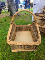 Didelė malkų pintinė su rankena — malkų pintinė, 9 nuotrauka