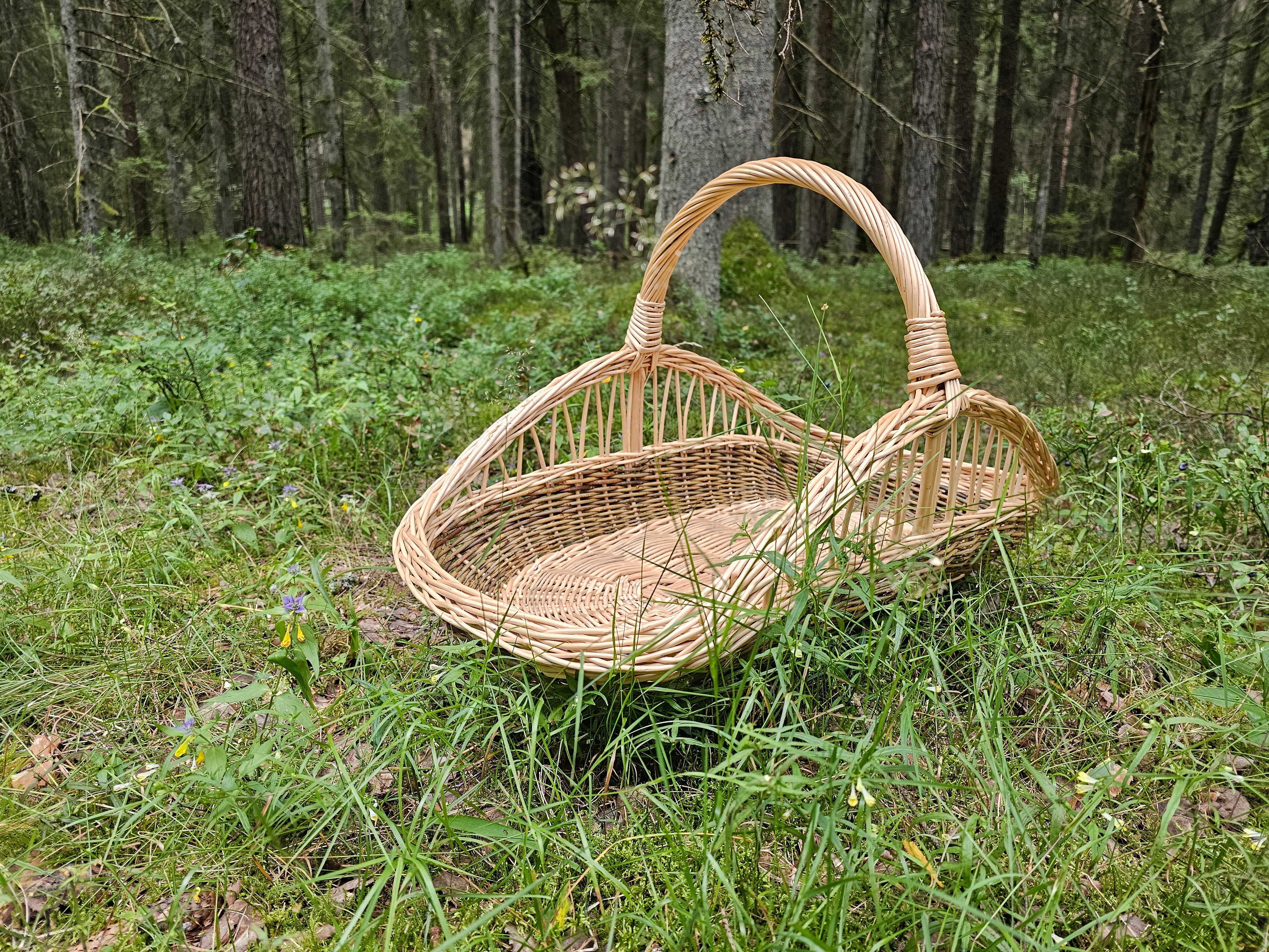 Didelė ažūrinė pintinė — vytelių pintinė, 13 nuotrauka