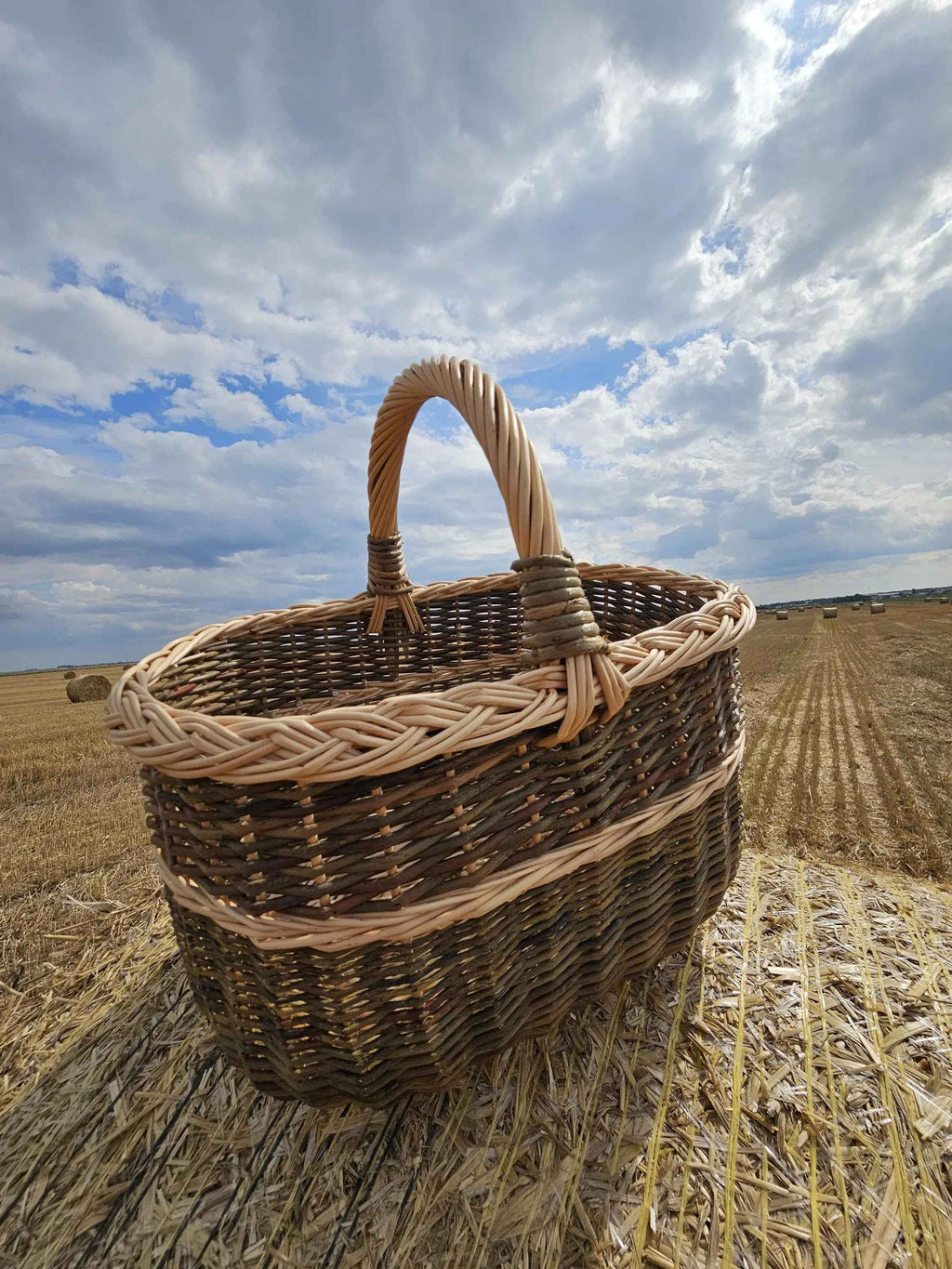 Didelė pirkinių pintinė — vytelių pintinė, 6 nuotrauka