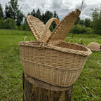 Wicker picnic basket 022b - NaturelyWoven wicker - handmade