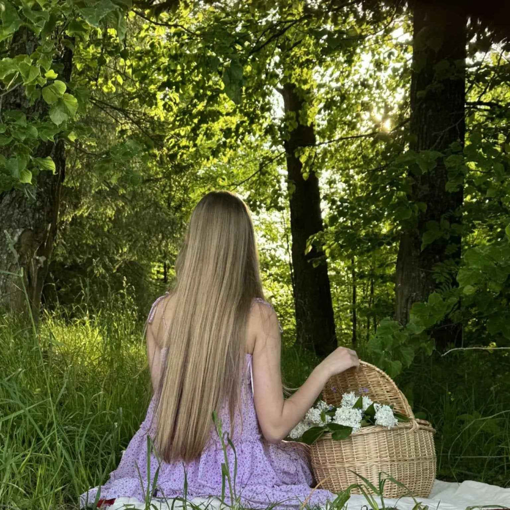 Wicker picnic basket 022b - NaturelyWoven wicker - handmade