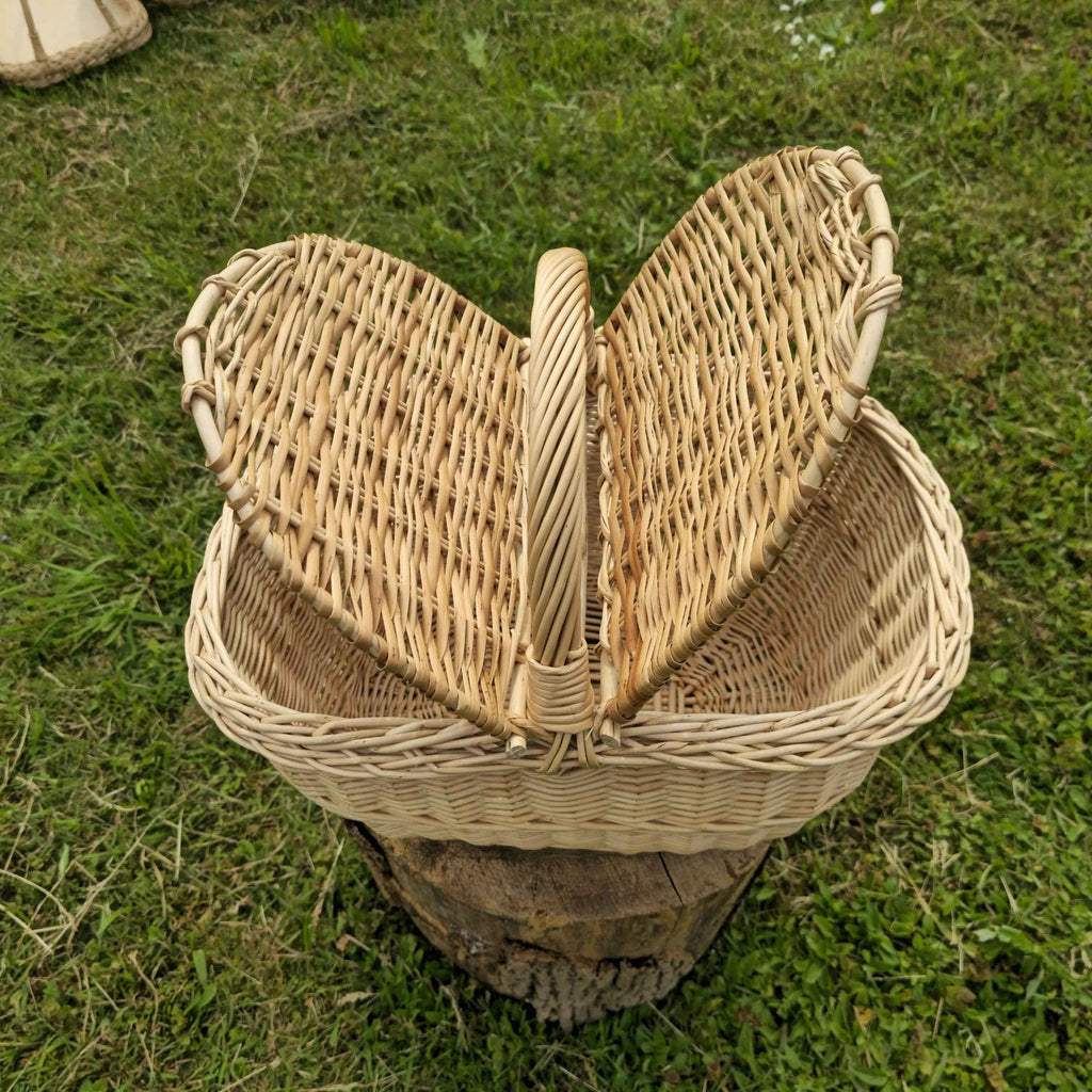 Wicker picnic basket 022b - NaturelyWoven wicker - handmade